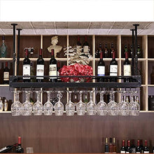LXD Portabici Di Vino, Bicchiere Di Vino Sospensione Sospensione Holder Goblet Holder Bar Contatore Sottosopra,Black-180 * 35 cm