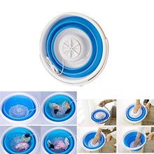 Sconosciuto Generic Lavatrice Portatile con Vasca Pieghevole per Viaggi d'Affari in Camper (Blu)