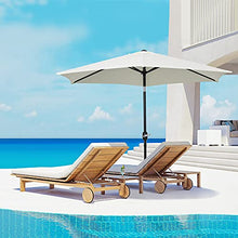 Outsunny Ombrellone da Giardino Inclinabile Spiaggia in Alluminio e Poliestere Bianco Crema Φ2.7×2.35m