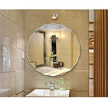 ZCY Specchio da Bagno Specchio da Parete Senza Cornice con Bordo Ondulato, Grande e Semplice, con Retro in Argento, Spessore 5 mm - Specchi Specchio da Barba Specchio ingranditore Spec