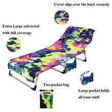 Ishine - Telo da spiaggia per chaise lounge, antiscivolo, con tasche laterali, telo mare