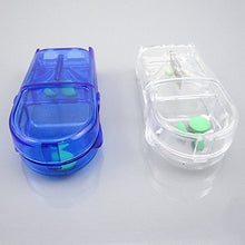 Pillola Caplets Medicina Dose Tablet Cutter Splitter Divide Vano Scatola di Immagazzinaggio