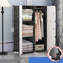 Locker Deeper Armadio Armadio Hanging Rimovibili di Plastica 6-Porta 3-Gitter Scaffali Vestiti Home Camera Nero 75X47X111CM MUMUJIN