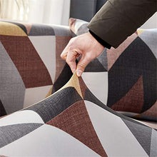 Hiseng Copertura Divano Elasticizzato Chaise Longue Copridivano Angolare Antiscivolo Copridivano Componibile per Divano a Forma di L 2 Pezzi Universale Protettore (Grigio Marrone,4 posti + 3 posti)