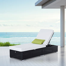 Outsunny Lettino Prendisole Sdraio di Lusso da Giardino PE Rattan e Alluminio Sedia Lounge
