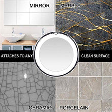 L&B-MR - Specchio da trucco illuminato a LED, 10 pezzi, con forte ventosa