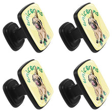Carlino divertente Pomelli per Porta Set di 4 Pomelli per Mobili Manopole per Cassetti Cucina Armadio Vetro