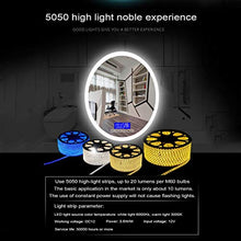 AYYEBO 500 X 700 mm Ovale Illuminato LED Specchio da Bagno, Schermo di Tocco Demister Bluetooth Multifunzione Specchi da Parete (Color : Warm Light, Size : 500X700MM)