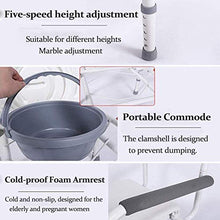 YHNMK Altezza Regolabile Sedia WC, Portatile Commode, Vaso Rimovibile per Anziani/Disabili, con Piedini in Gomma Antiscivolo