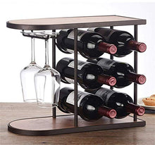 FCXBQ Espositore Verticale per armadietto Verticale da banco per Vino da 6 Bottiglie
