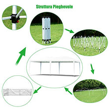 DREAMADE Gazebo da Giardino Tenda da Giardino Tendone da Esterno Pieghevole e Impermeabile,3X6m (Bianco)