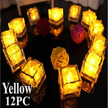 RANGE Home Bar Accessori e Arredamento Colourful Glowing Ice Cubes Bar Hen Hen Party Vino Decorazione Vetro LED Blocco Fluorescente Lampeggiante Lampada da Incasso Lampeggiante 12pc per congelatore