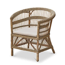 Loberon Poltrona Saint Georg, Rattan, Poliestere, Schiuma espansa, L/A/P ca. 63/82/70 cm, Marrone