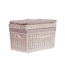 e-wicker24 Cassapanca in Vimini, Cesto, Beige, 70 x 42 x 47 cm
