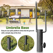 CLIUS Portatile Ombrello Base Resistente Portaombrelli da Esterno Terra Inserti Ancora Supporto per Parco Patio Spiaggia - Grigio, Free Size
