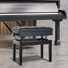 Outsunny HOMCOM Sgabello panchetta panchina Sedia per Pianoforte con vano portaoggetti Altezza Regolabile