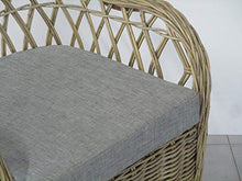 fantasie d oriente Poltrona in Vimini Naturale Intreccio in Rattan Traforata con Cuscino Salotto
