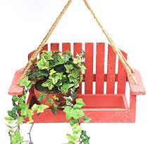 Lampade-Fiori Altalena 14B248-9 Altalena da Giardino 39 cm Mangime per Uccelli o Porta-Piante (Rosso)