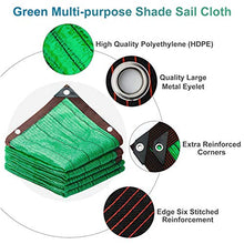Telo Ombreggiante Panno Verde per Piante da Giardino, Tettuccio per Vela con Protezione UV 90% con Occhielli, Rete Parasole per Esterni, 2 M / 3 M / 4 M / 5 M / 6 M / 8 M (Size : 3m x 6m)