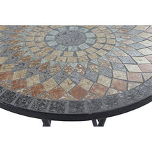 Siena Garden Tavolo Prato tondo in ferro con effetto mosaico, Ø60cm, Multicolore