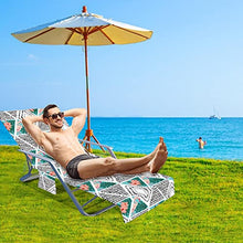 sdfsa - Telo coprisedia da spiaggia con tasche laterali in spugna, per piscina, chaise longue e chaise
