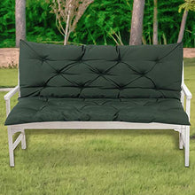 Beenle-Icey Cuscino Imbottito Per Panca Da Giardino A 2 Posti, Cuscino Con Schienale Per Panca, Spazioso Comodo E Spesso, Per Mobili Da Giardino Altalena E Interni 100*100*10cm (Verde scuro)