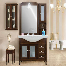 Shop Chic Arredo bagno 85 cm con cassetti e specchio con pensile, stile arte povera