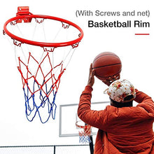 Cerchio da basket mysticall, canestro da basket con vite a rete, cerchio da appendere a parete per cerchio