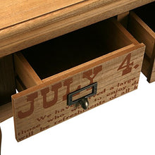 Versa 21080021 Tavolo d'ingresso 3 Cassetti Riano, 83,5x30x90cm, Legno e metallo