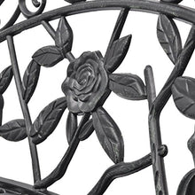 Tuduo - Panchina da giardino in alluminio pressofuso, 100 x 54 x 80 cm, colore: Verde