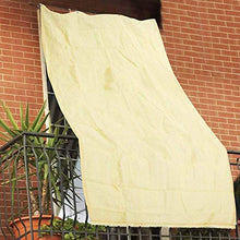BAKAJI Tenda da Sole Telo Parasole in HDPE Resistente Protezione UV 90% per Balcone e Veranda con Anelli di Aggancio Beige (280 x 295 cm)