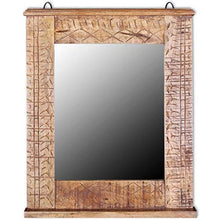 Tidyard Armadietto da Bagno Vanity con Specchio in Legno Massello di Mango