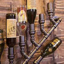 MoDi Wine Rack Retro Style Industriale Tubo di Acqua a Parete Vino Rack