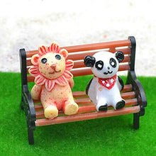 Weizhang Mini ornamento da giardino in miniatura, panchina da parco fai da te per decorare la casa