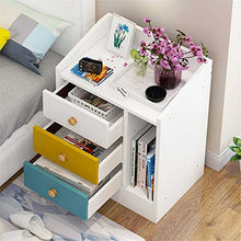 Comodino Comodino 3 cassetti Camera Bagagli Governi unità con libreria Rivista Ripiani in Legno Comodino per Camera da Letto, Soggiorno (Color : A, Size : 43x30x60cm)