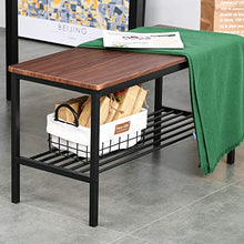 giordano shop Set Tavolo 2 Sedie e Panca in Metallo e Legno Nero e Marrone