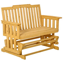 Panchina 2 Posti a Dondolo da Giardino 124x76x95 cm in Legno