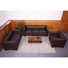 Serie Lille M65 divano sofa 2 posti 75x137x70cm ecopelle marrone - Arredi Casa