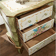 Comodino Di legno solido laterali Armadi pastorali armadi laterali piccolo armadietto dipinto a mano Mini letto Fine Mediterranean Table Style divano laterale Comodino Vintage tavolini set comodino la