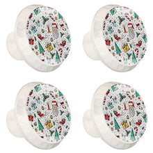 Maniglie per cassetti Manopole per cassetti Manopole rotonde Confezione da 4 per armadietto, cassetti, cassettiere, cassettiere ecc. Natale