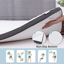Hansleep Topper Materasso Memory Foam Matrimoniale 160x200cm in Gel & Fibre di bambù ad Alta Densità per Alleviare Pressione a 7 Zone, Correttore Materasso Sottile 7cm, Sfoderabile e Lavabile