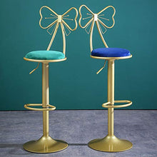 QHW Sgabello da Bar con Schienale in Metallo Farfalla, Girevole e sollevabile, Sgabello Alto per la casa di Lusso Leggero, Sgabello da Bar ergonomico (Multicolore Opzionale)