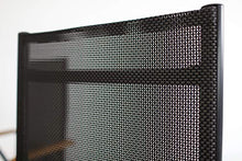 Ambientehome Sedia pieghevole in alluminio, 4 x 4 cm, braccioli in acacia nero