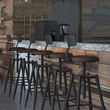 Decorative stool Sgabello Alto da Bar, caffetteria da tè, bancone da Negozio, sgabuzzino Industriale Sgabello da Bar, Ristorante, Sedia da Pranzo, 68-90 cm (Dimensioni : B)