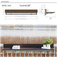 HRXQ Tavolo da Balcone Sospeso a Parete Pieghevole, Tavolo da Parete Pieghevole da Appendere Tavolo da Ringhiera Regolabile (Colore: caffè, Dimensioni: 4 Dimensioni)