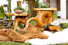 Windalf - Panchina per fiori con 4 ripiani SAEROZ 130 cm, realizzata a mano in radice