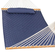 WMYATING Amaca con Cuscino, Letto Appeso Portatile Swing, Hammock Garden Outdoor Camping Patio Yard, Blu Scuro - Carico 550 libbre Lazy Sedia