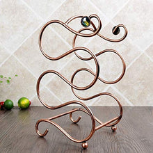 WEI-LUONG Wine Rack, Double S Wine Rack, Creativo Decorazione Wine Rack Mestieri Bronzo Wine Rack