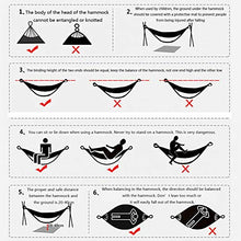 Camping Amaca Hanging Garden Hammock ispessite tela resistente Hammock portatile per Viaggi, Beach, Backyard (RED)