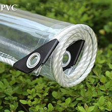 YYFANG Telone Impermeabile in PVC Trasparente Vetro Morbido per Esterni Resistente al Vento E al Gelo con Copertura per Mobili da Giardino con Occhiello (Color : Chiaro, Size : 2x2m)